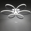 Modern Lamp Ring LED Ceiling Light Floral Petal Chandelier Light Home 58/74CM UK