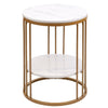 Modern Elegant Round /Square Marble Vein Side / Coffee Table Living Room Bedroom