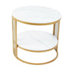Modern Elegant Round /Square Marble Vein Side / Coffee Table Living Room Bedroom