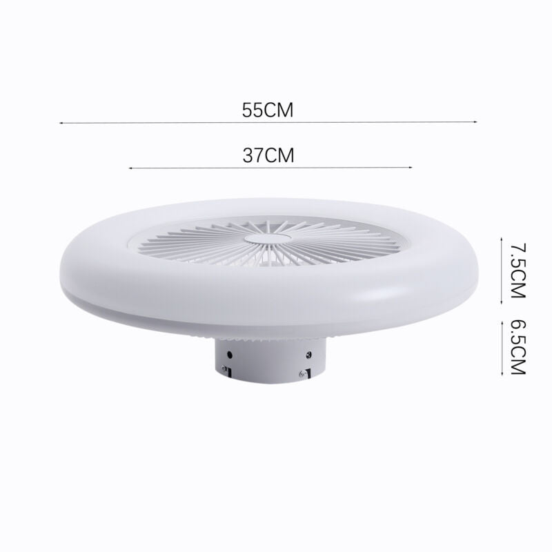 Modern LED Ceiling Fan Light Adjustable Wind Speed Remote Control Dimmable Lamps