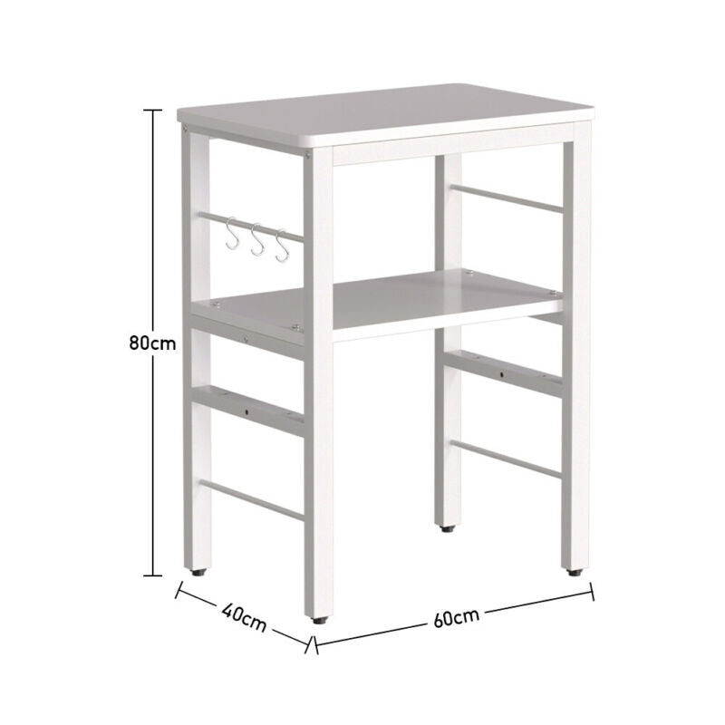 Kitchen Organizer Cutlery Storage Shelf Microwave Oven Holder Rack Metal Wood UK