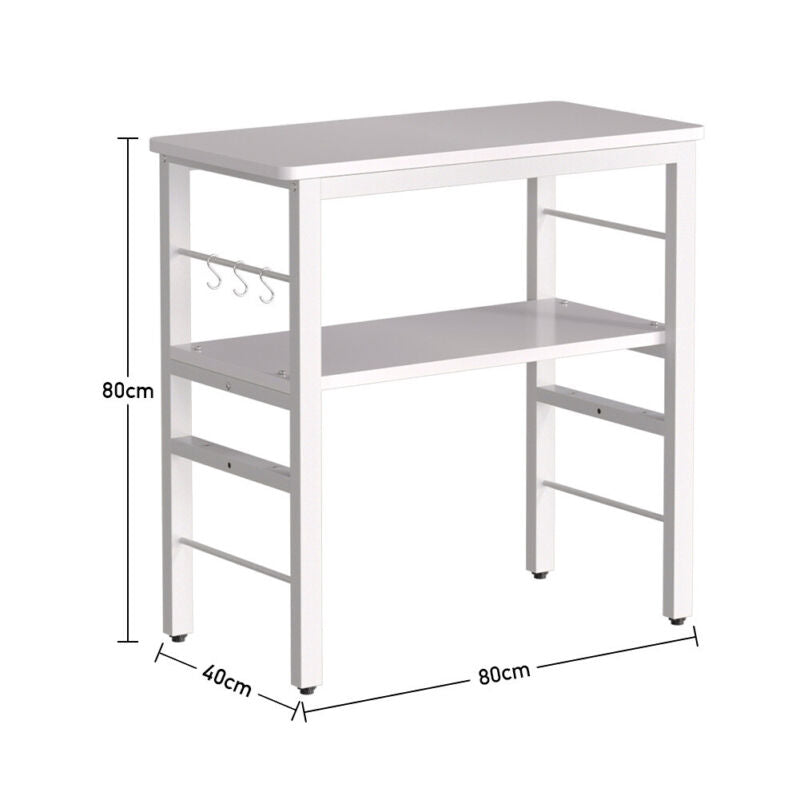 Kitchen Organizer Cutlery Storage Shelf Microwave Oven Holder Rack Metal Wood UK