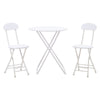 Kitchen Breakfast Bar Round Folding Table 2/4 Chairs Dining Room Space Saver UK