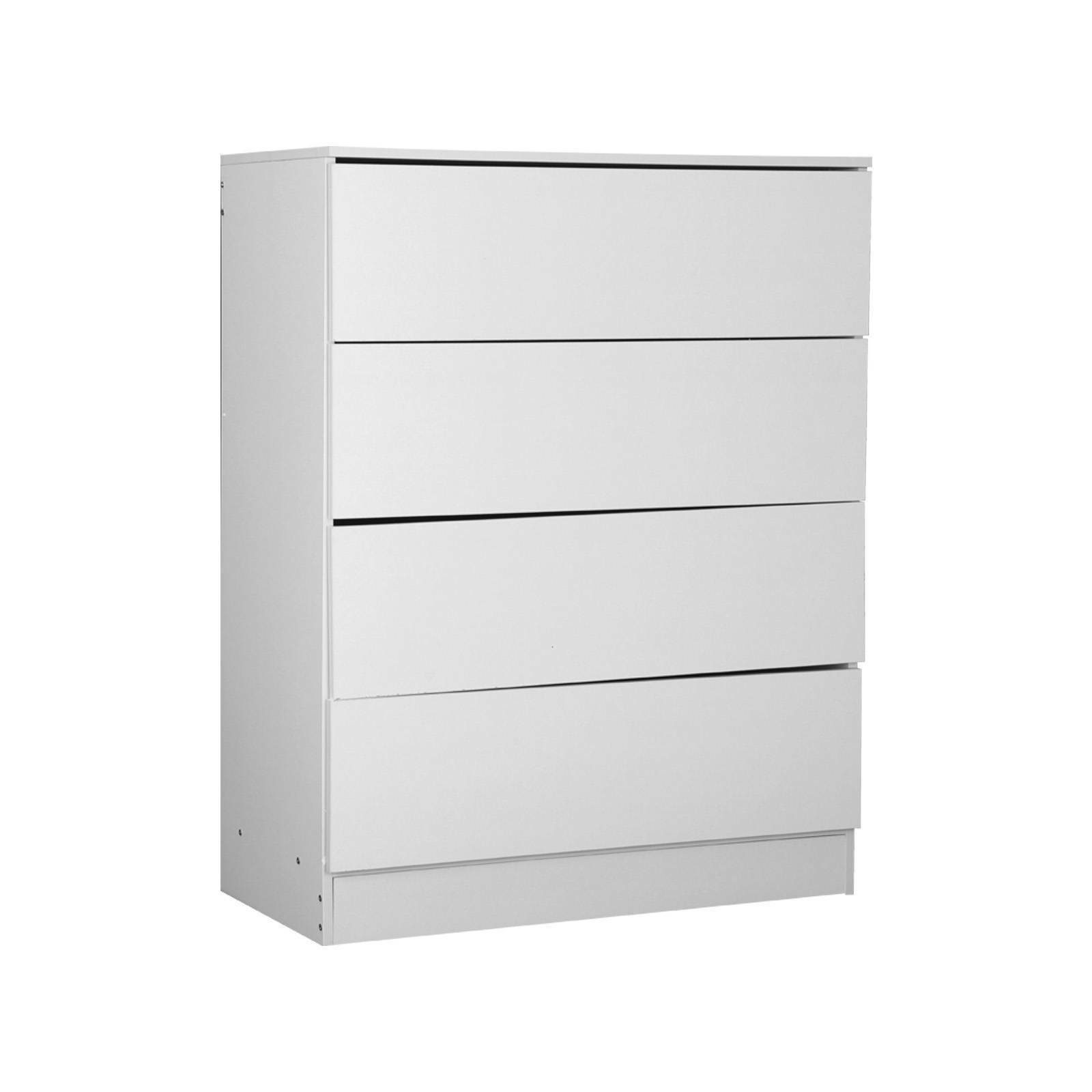 Modern Chest of Drawers Bedside Table Cabinet Nightstand 4 Drawers Bedroom White