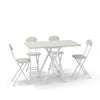 Folding Side Dining Table 2/4/6 Chairs Foldable Design Wood Grain Dinette Stools