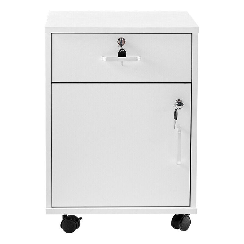 Office Home Filing Cabinet Cupboard on Castors Tools Storage Under / Beside Desk