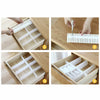 8X Adjustable Drawer Dividers Organiser Socks Plastic Closet Separator Flexible