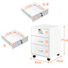 Office Filing Cabinet Mobile Under Desk File Storage Cupboard w/ Drawers Wheels