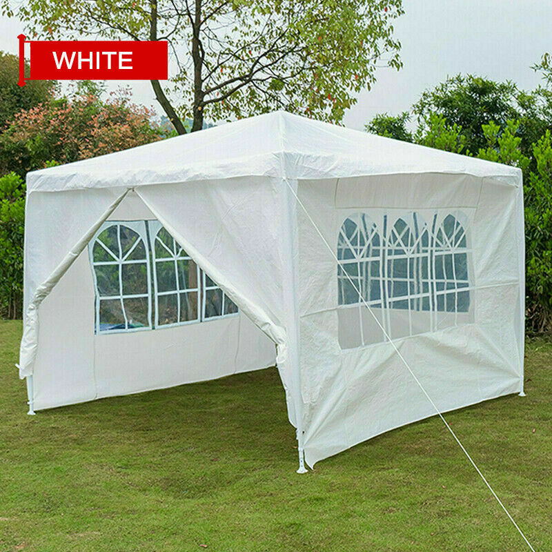 3x3m Party Tent Marquee Gazebo Garden Patio Wedding Canopy Waterproof Heavy Duty