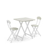 Folding Side Dining Table 2/4/6 Chairs Foldable Design Wood Grain Dinette Stools