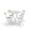 Folding Side Dining Table 2/4/6 Chairs Foldable Design Wood Grain Dinette Stools