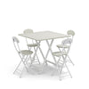 Folding Side Dining Table 2/4/6 Chairs Foldable Design Wood Grain Dinette Stools