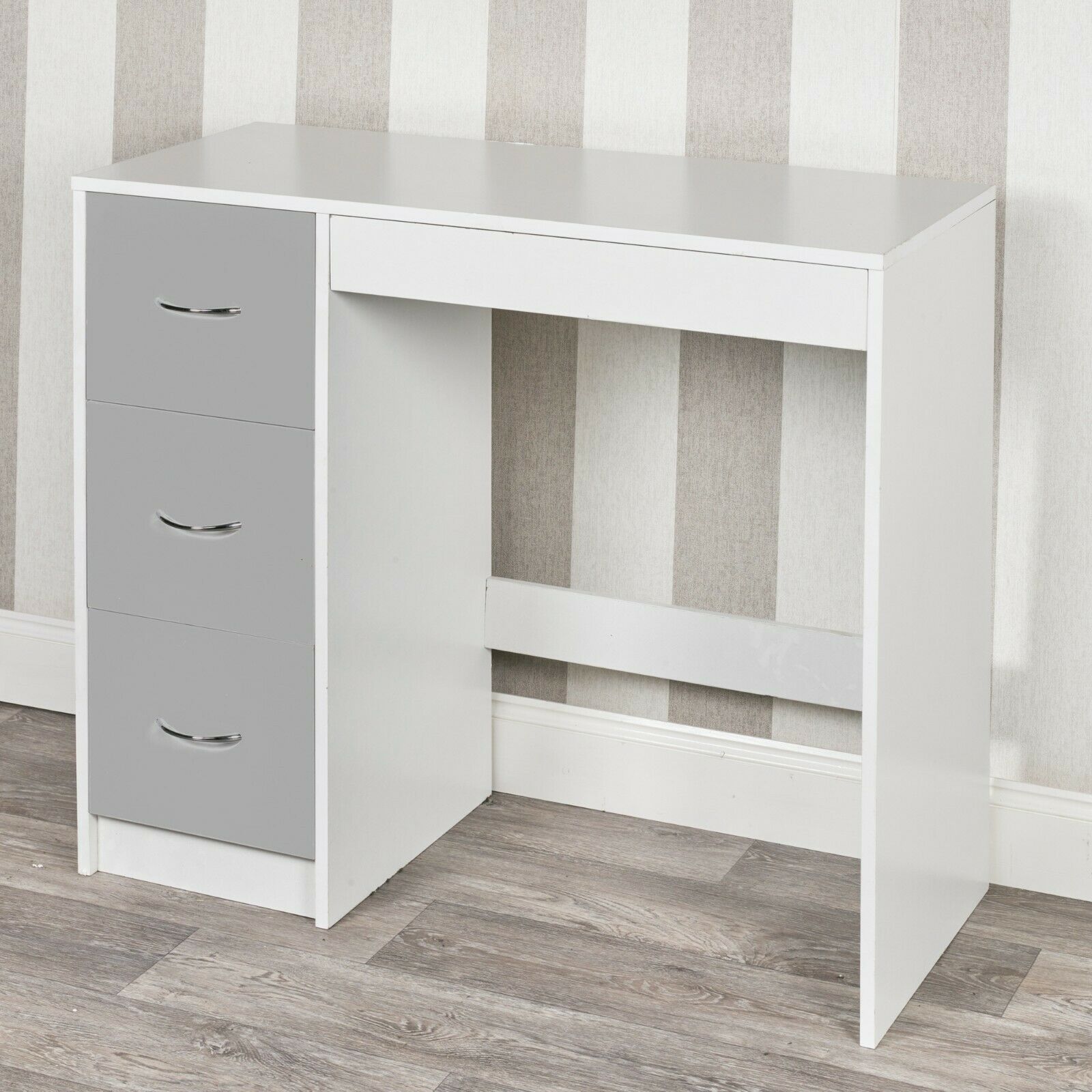 3 Drawer Wooden Bedroom Dressing Computer Work Table Desk Jewellery Office Unit