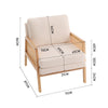 Stylish Modern Rattan Armchair Living Room Accent Chair Wooden Frame Single Sofa