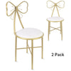 2PCS Dressing Makeup Stool Bedroom Backrest Princess Chair Seat for Girls Ladies