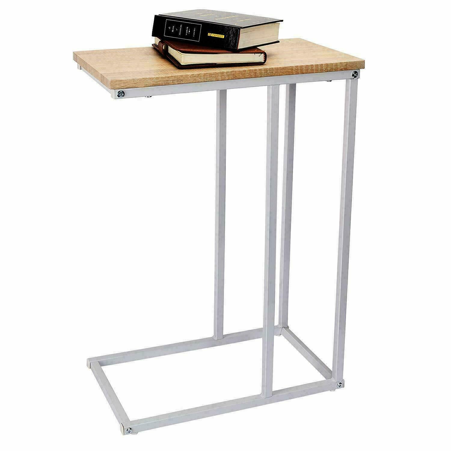 Sofa Side Table C-Shaped Coffee Laptop End Table for Living Room Office Bedroom