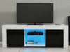 Modern TV Unit Cabinet Stand Sideboard Matt body & High Gloss Doors FREE LED
