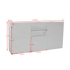 Modern TV Unit Cabinet Sideboard Cupboard Matt Body & High Gloss Doors LED Light