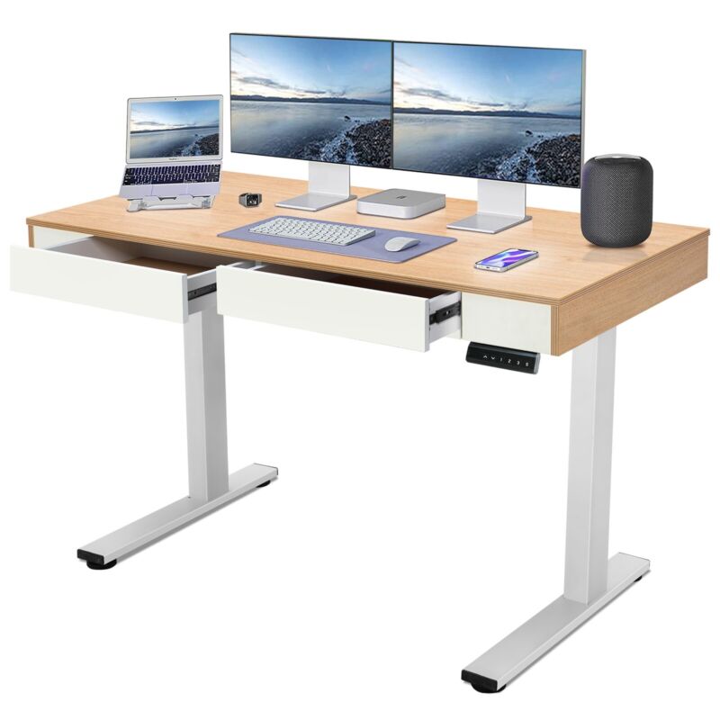 Electric Standing Desk Computer Home Office Desk Adjustable Height Table Stand
