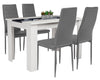Wood Dining Table and Chairs 4 Set Pu Leather Seat Dining Kitchen Room Furniture
