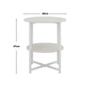 Round Bedside Table Cabinet Side End Coffee Tea Table Nightstand Storage Shelf