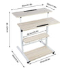 Height Adjustable Computer Desk Standing Laptop Table Movable Home Study Desk