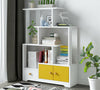 Corner White Bookshelf Kids Cabinet Tall Bookcase Book Shelf Unit Display Cube