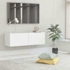 TV Cabinet TV Stand Unit Wall Mounted Floating Cupboard 2 Compartments Furniture