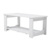 Wooden Coffee Table 2 Tier Living Room Table With Storage Shelf Modern Furniture