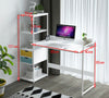 Home Office Computer Desk Study PC Writing Table Workstation Furniture 4 Shelves