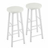 2 x Bar Stools Retro Breakfast Kitchen Bar High Chairs MDF Seat Metal Legs