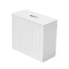 Wooden White Crisp Finish Small Toilet Cleaning Product Storage Tidy Box Unit