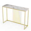 Slim Narrow Hallway Console Table Scratch-proof Marble Long Bar Table Gold Legs