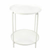 Accent Metal Side Table 2 Layer Sofa End Coffee Tray Snack Table for Living Room