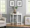 Half Moon Console Table Hallway 1 Shelf Storage Furniture Unit Table White/Gold