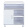 Wooden Printer Stand Office Side Table Rolling File Cabinet Cupboard Organizer