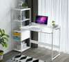 Corner Computer PC Desk Study Writing Table 4 Tier Bookshelf 2 Drawers Storage