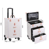 Rolling Makeup Trolley Travel Drawer Hairdressing Nail Box Beauty Salon Suitcase