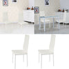 2/4/6PCS Faux Leather PU Dining Chairs Padded Seat Metal Leg Kitchen Restaurant