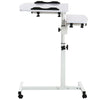 Wheeled Adjustable Portable Laptop Table Stand Breakfast Sofa Bed Notebook Desk