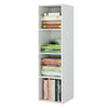 4 Tiers Cube Bookcase White Bookshelf Small Slim Living Room Storage Unit