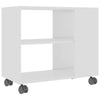 Side Table Sofa End Table With wheels High Gloss Chipboard Living Room Furniture