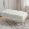 Soft Stool Pouffe Shaggy Faux Fur Fluffy Foot Bench Ottoman Modern Padded Chairs