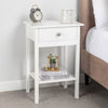 Bedside Table Bedroom Cabinet Nightstand With Drawer & Shelf Christow
