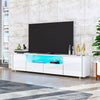 LED Light Storage Cabinet TV Stand High Gloss Doors Drawers Media Unit Sideboard