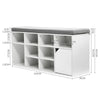 Hallway Shoe Cabinet Bench Storage Shoes Rack Unit Cupboard Cushion Padded Seat