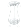 Metal Plant Flower Pot Holder Stand 2 Tier Display Shelf Indoor Outdoor Decor