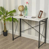 Rectangle Wooden Folding Table Steel Legs Computer Work Office Desk Bedroom