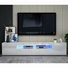 Modern 200 cm TV Unit Stand Cabinet with LED Lights High Gloss Doors White&Black