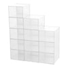 12x Clear Shoe Box Footwear Storage Case Plastic Stackable Shoes Display Boxes